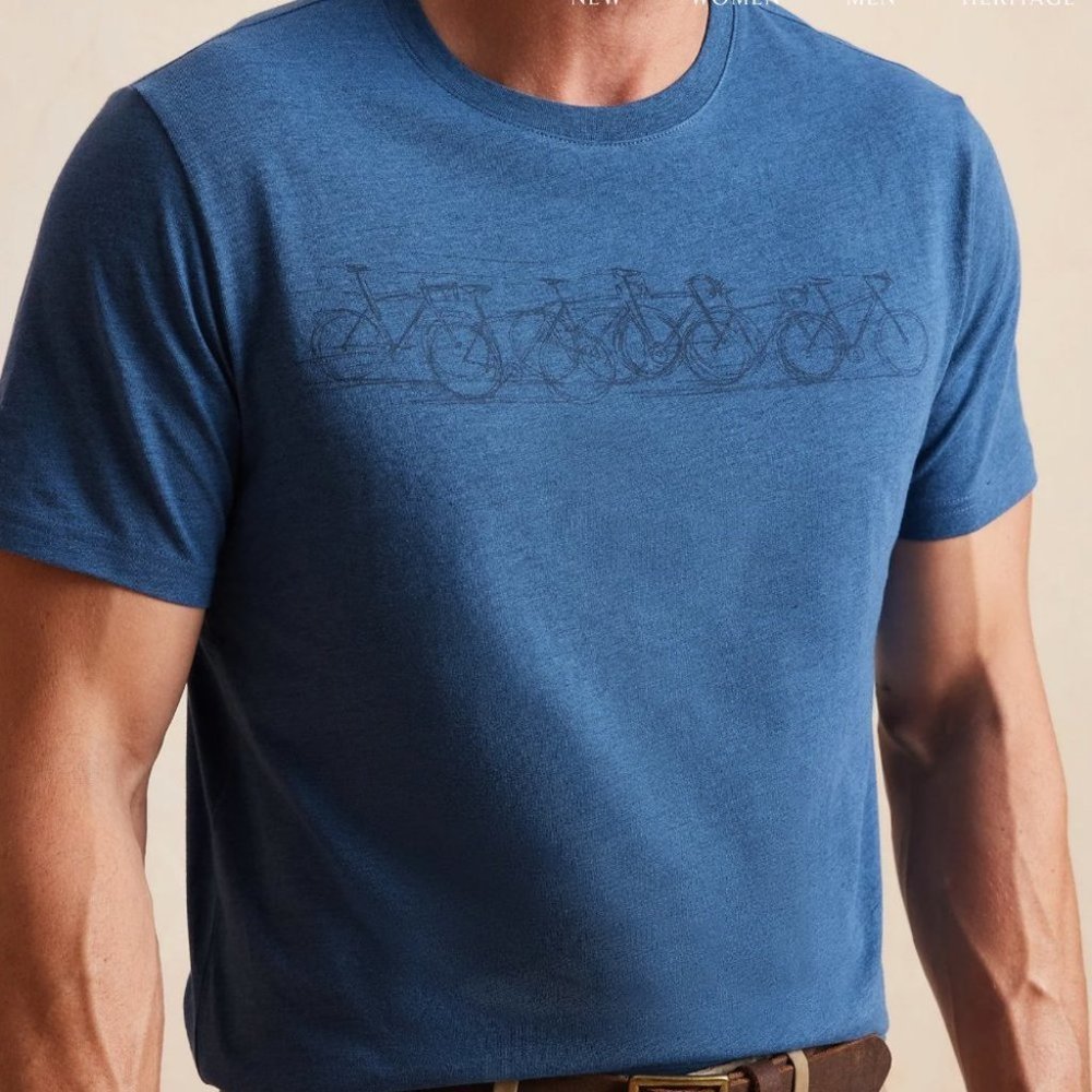 Banana Republic GRAPHIC T-SHIRT Blue XXL Tall